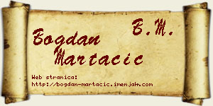 Bogdan Martačić vizit kartica